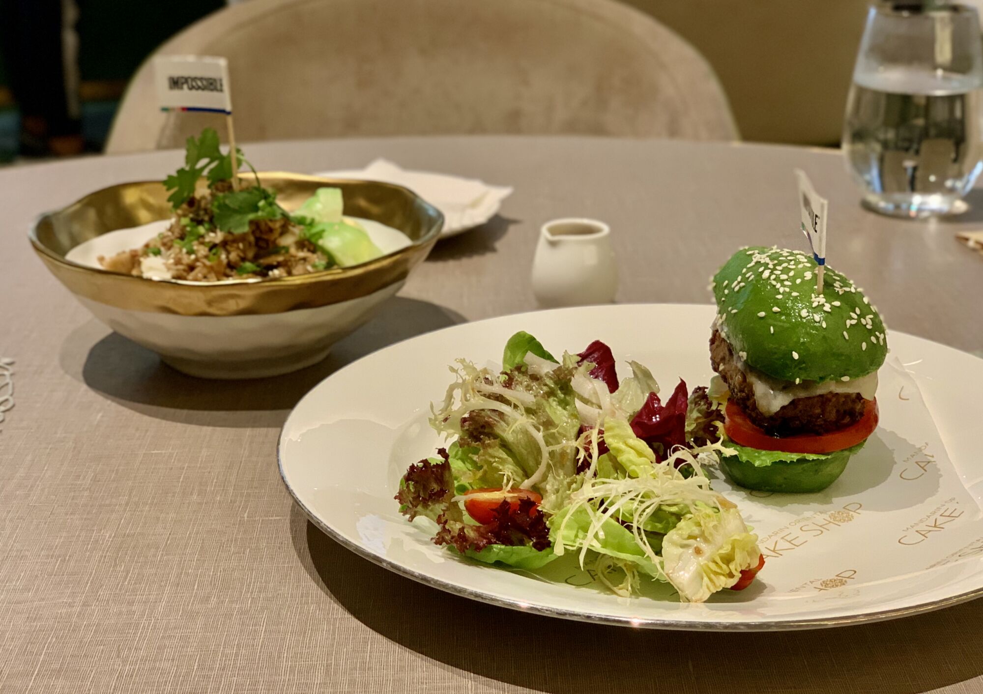 Dan dan noodles and Avocado Burger Lobby Lounge April 2020 Macau Lifestyle