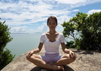 Lou Lou wellness coach meditating